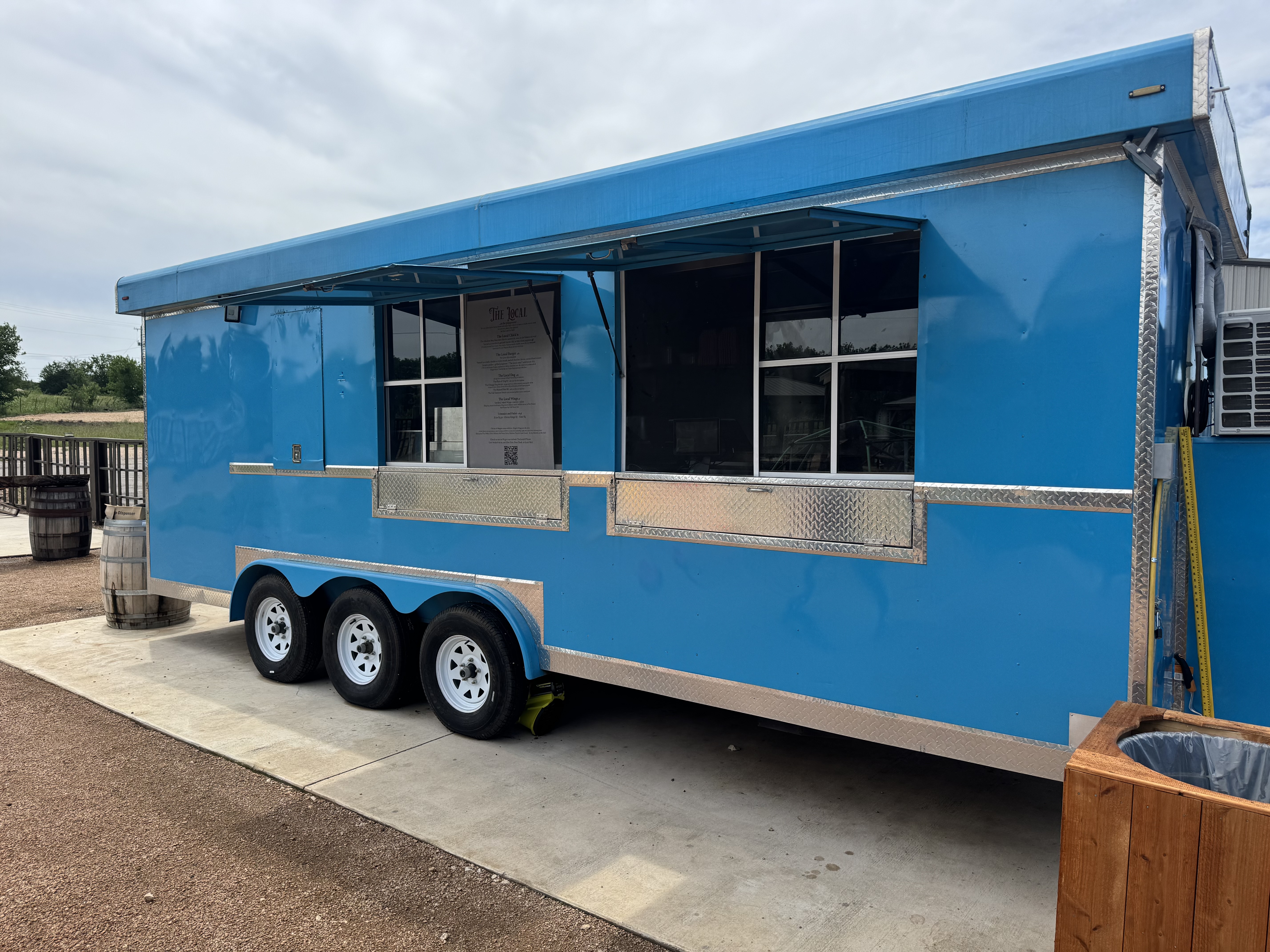 A food truck vendor trailer on site at The Playground @niederwald